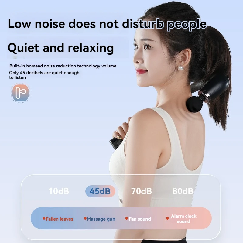 2024 New Smart Curved Hook Fascia Gun Electric Massager Massage Hammer Electric Fascia Gun Home Handheld Hammer Back Artifact image 4
