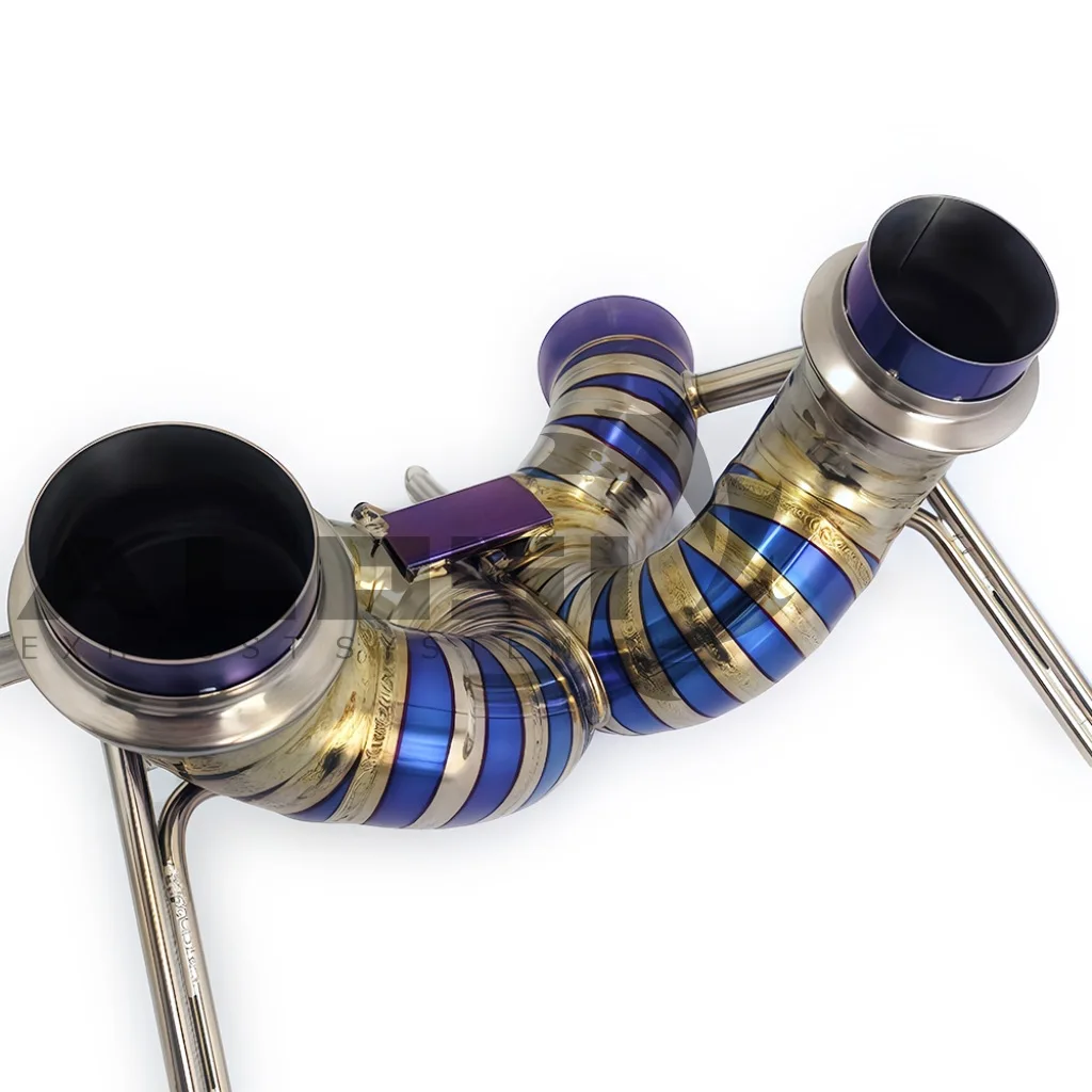 Подходит для McLaren 600LT 3,8 T 2018, хвост из титанового сплава ALOSI, высококачественная прямая трубка из титанового сплава