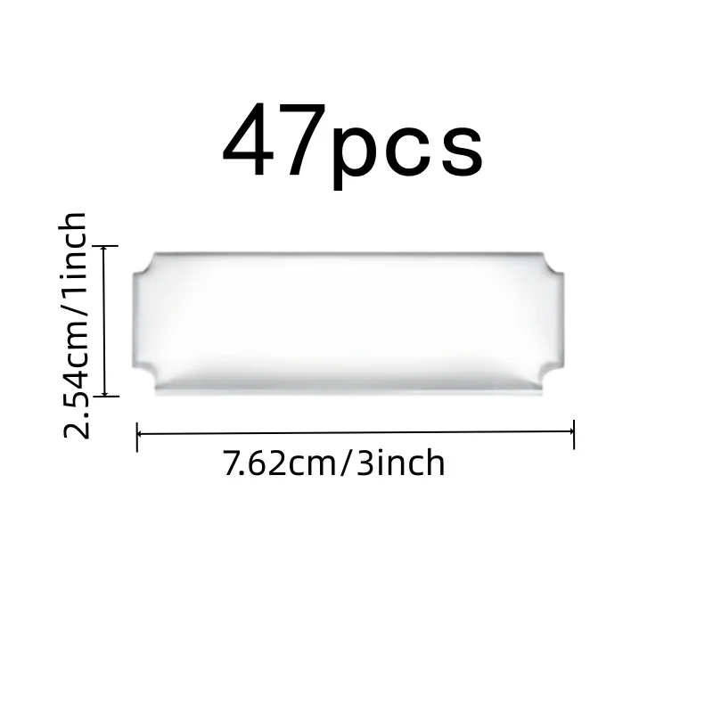 47 pcs Customizable Name Cards Durable Scratch Resistant, designed for Business Event Badges, Silver Finish Surface