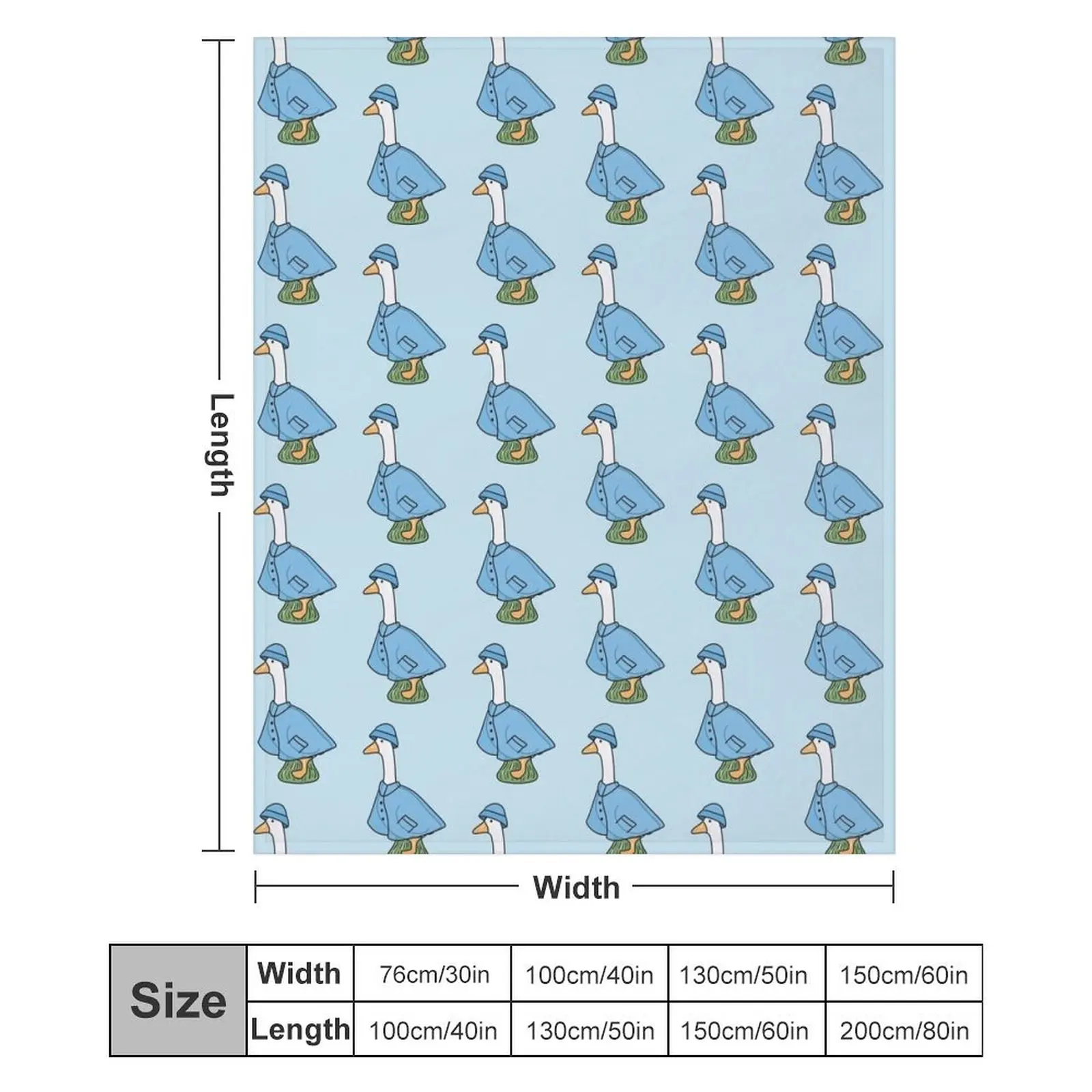 Spring Goose - Raincoat Throw Blanket