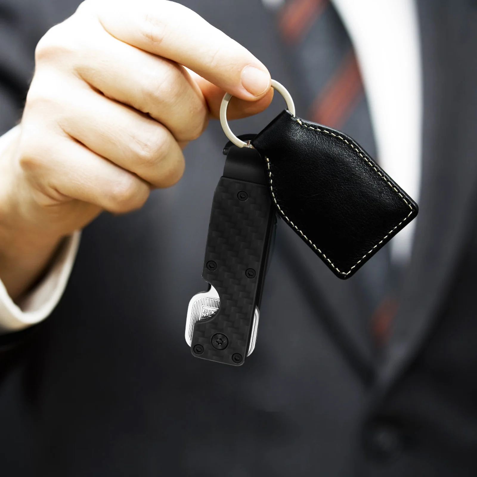 

Multifunction Key Chain Key Organizer Aluminum Alloy Heavy Duty Mens Car Keychain Set Cool Gadgets Tools Accessories