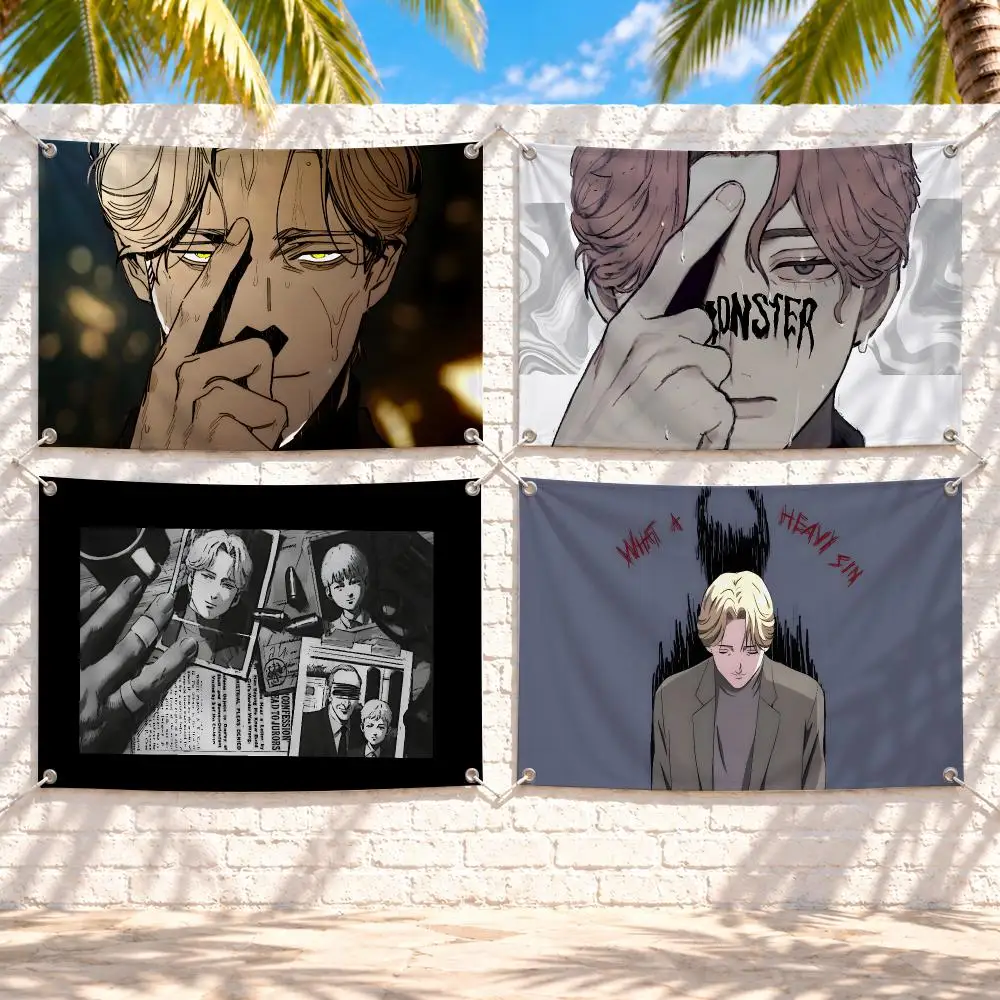 N-Naoki Urasawa S Monster Flags Tapestry Decorative Suitable For Outdoor Camping Family Parties And Garden Walls Gift