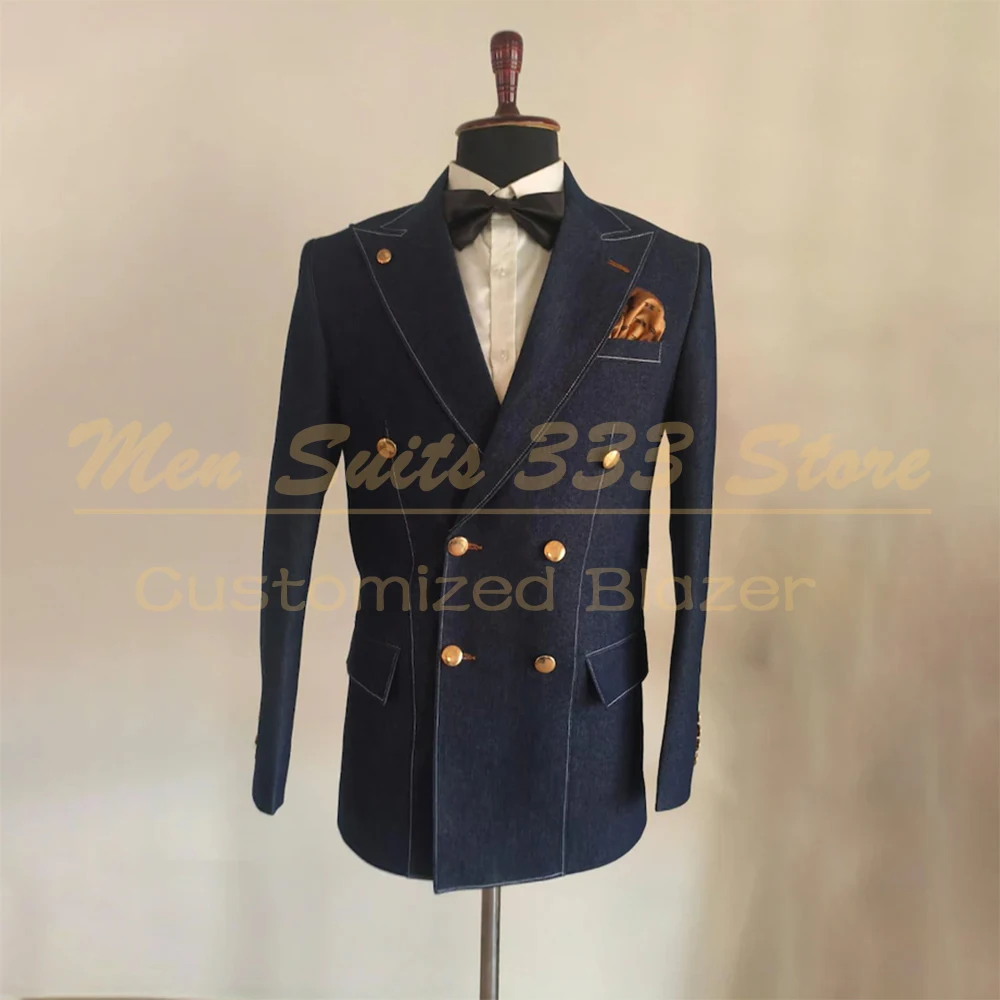 

Daily Luxury Men's Suits Formal Double Breasted Peak Lapel Skinny Blazer Fashion Regular Fit 2 Piece Jacket Pants Outwear 2026