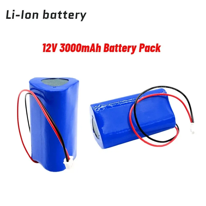 

for 12V 3000mAh 18650 3S1P Lithium Rechargeable Battery Speaker Flashlight CCTV Camera GPS Searchlight Portable Kit