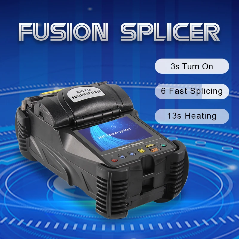 Automatic 6 second fast splicing optical fiber fusion splicer machine factory price for FTTH