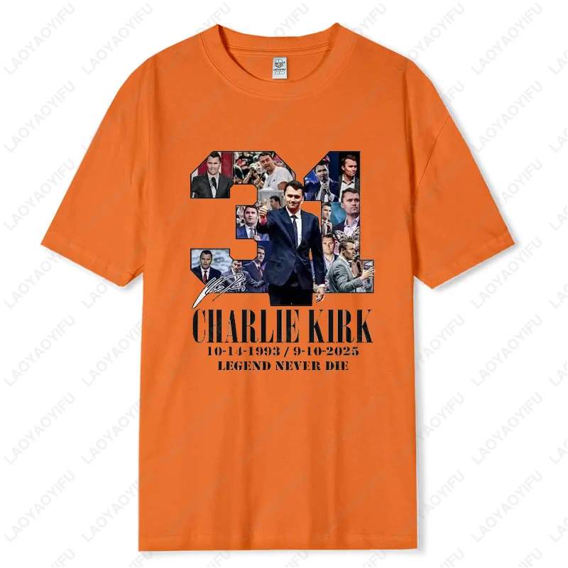 Justice for Charlie Kirk Freedom Speech Protest Tees Rest in Peace Legend Never Dies Tshirt Men Women Cotton Short Sleeve Gifts