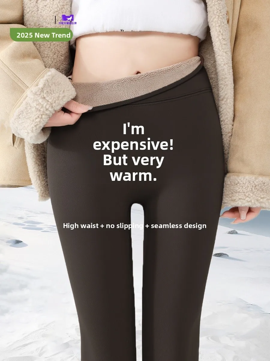 

Женские брюки для йоги с высокой талией на подкладке, удлиненные, теплые, для похудения живота, с высокой талией, зимняя мода, большие размеры, волокно