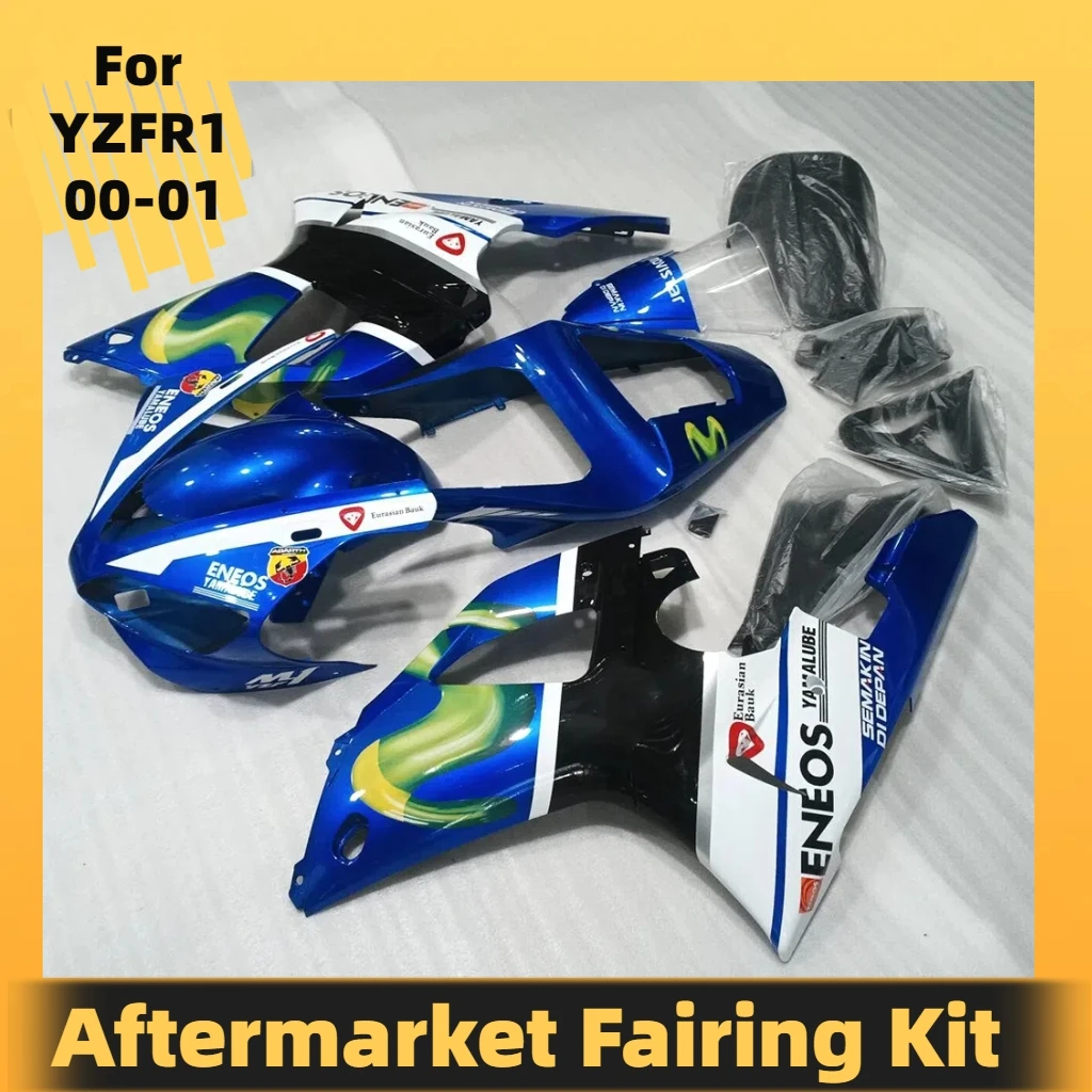 

Обтекатели для YAMAHA R1 2000 2001 Bule, черный, белый цвет, комплект обтекателей Yzfr1 00 01 Yzf-R1, комплекты кузова, пластиковые детали