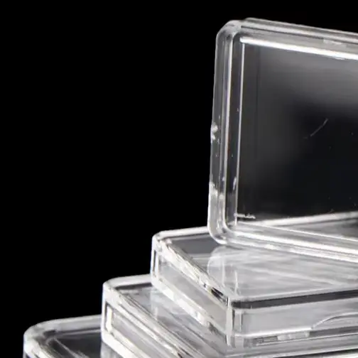 

10PCS Square Clear Plastic Protector Containers Case For Token Board Game Holder Boxes Cards Collection