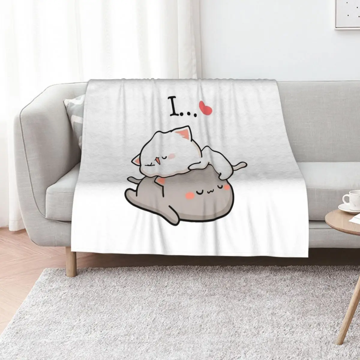 

Cat peach and goma sleeping Throw Blanket Luxury Brand Hairy Blankets For Sofas Vintage Blankets