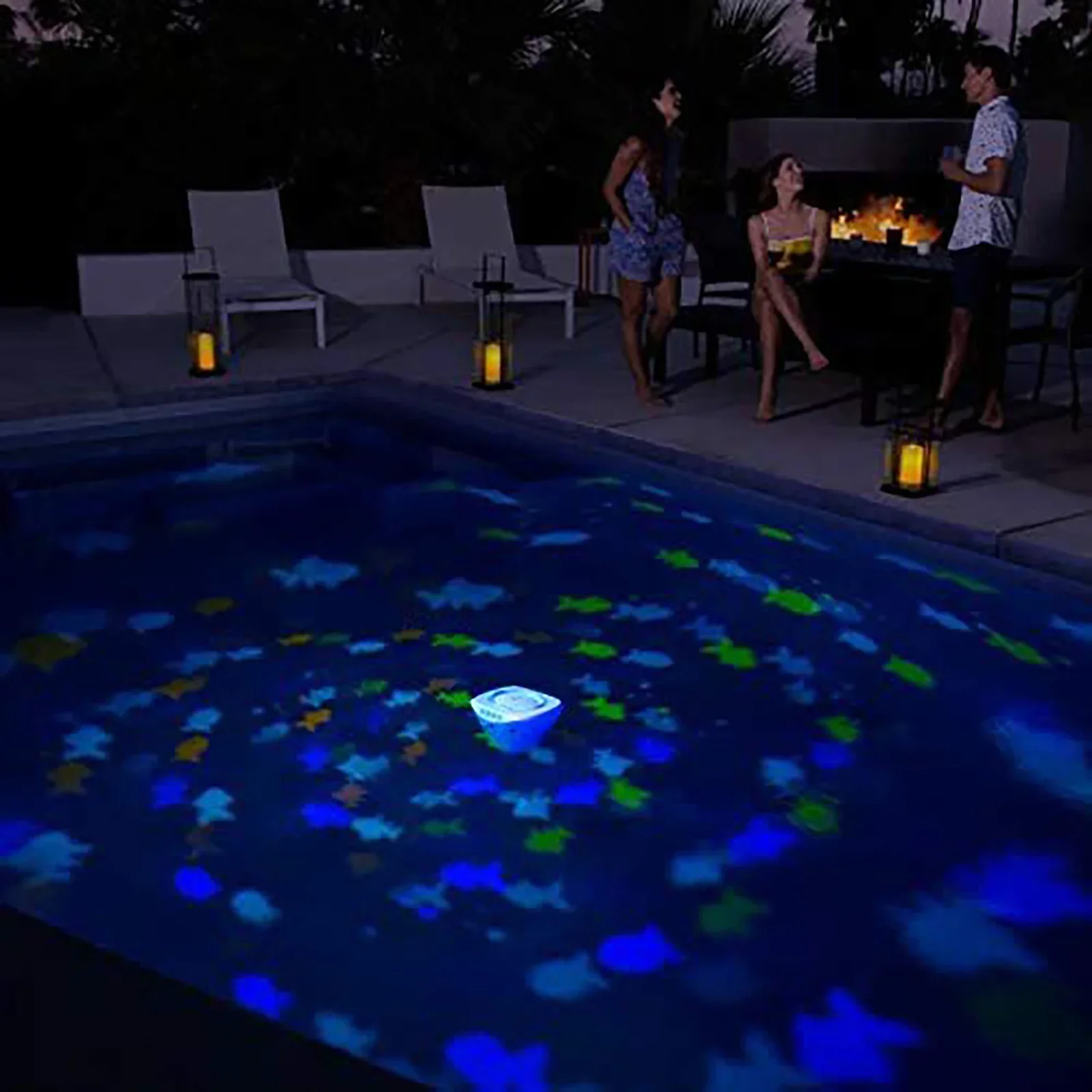 Floating Pool Lights 4 Colors 5 Modes Glow Up Hot Bath Tub Decorative Underwater Lights Swimming Pool Accessories