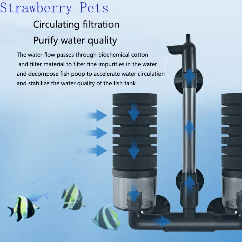 Nuevo Filtro de acuario para acuario, bomba de aire para pecera, espumadera, filtro de esponja bioquímica, Bio filtros para acuario, Filtro Aquario