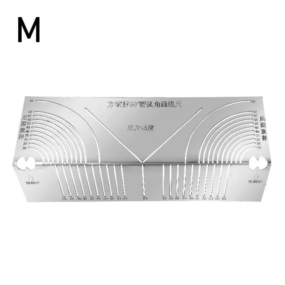 Arc Marking Ruler Right Angle Construction Arc Parallel Drawing Tool 90 Degree Folding Ruler For Metalworking Cutting Guide I5U4
