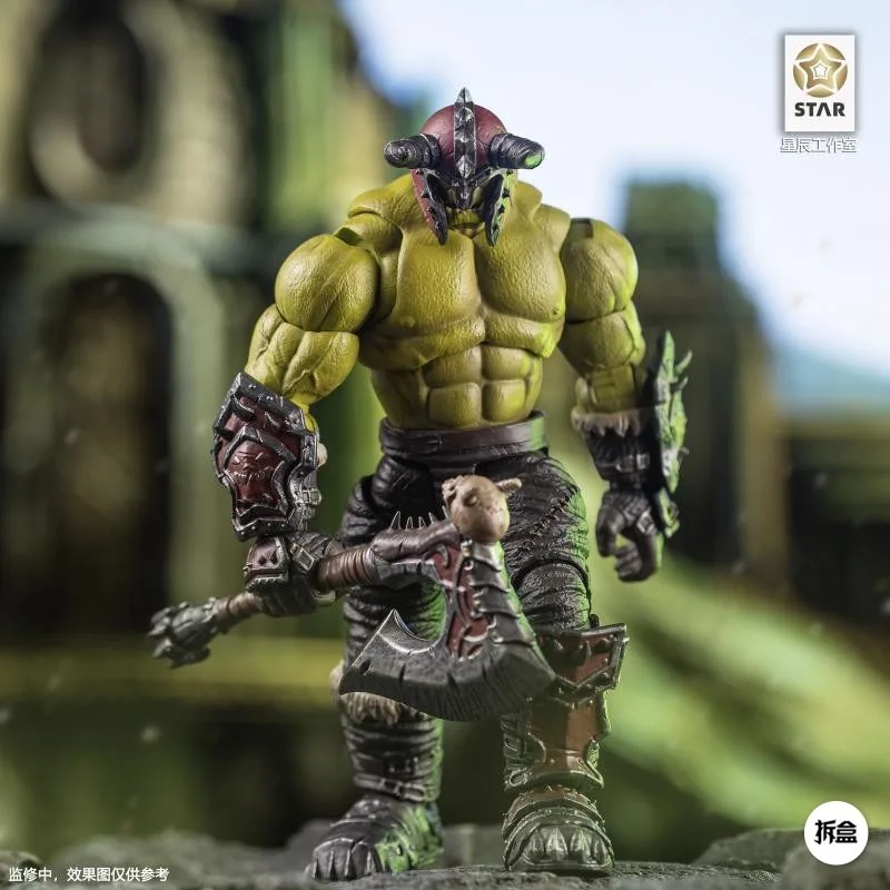 Spot Star Studio Original 1/12 Ancient War Meat Colored Orc Green Orc Warcraft Mobile Doll Model Handmade Toy Collection Gift