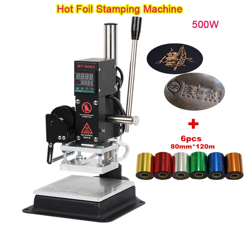 Hot Stamping Machine Manual Embossing Machine with Hot Stamping Foil  gilded paper HS foil for PVC Leather Bronzing Machine