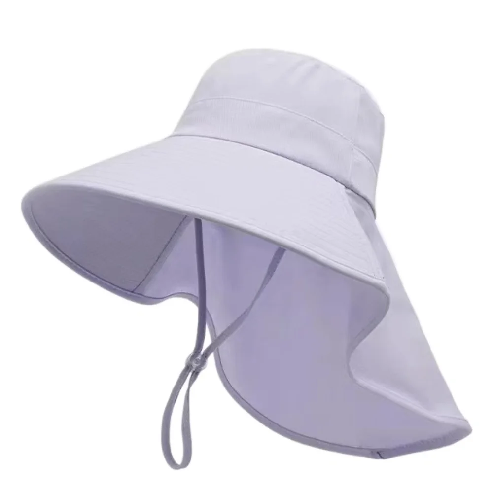 Outdoor Large Eaves Sunscreen Hat Large Brimmed Thin Fisherman's Hat Breathable Outdoor Shawl Sun Hat Women