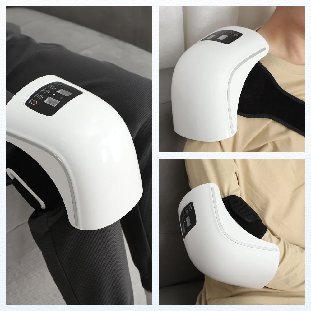 Electric Knee Joint Massager Infrared Laser Red-Lights Warm Heating Vibrate Therapy Relax Knee Pain Arthritis Treat Knee Massage