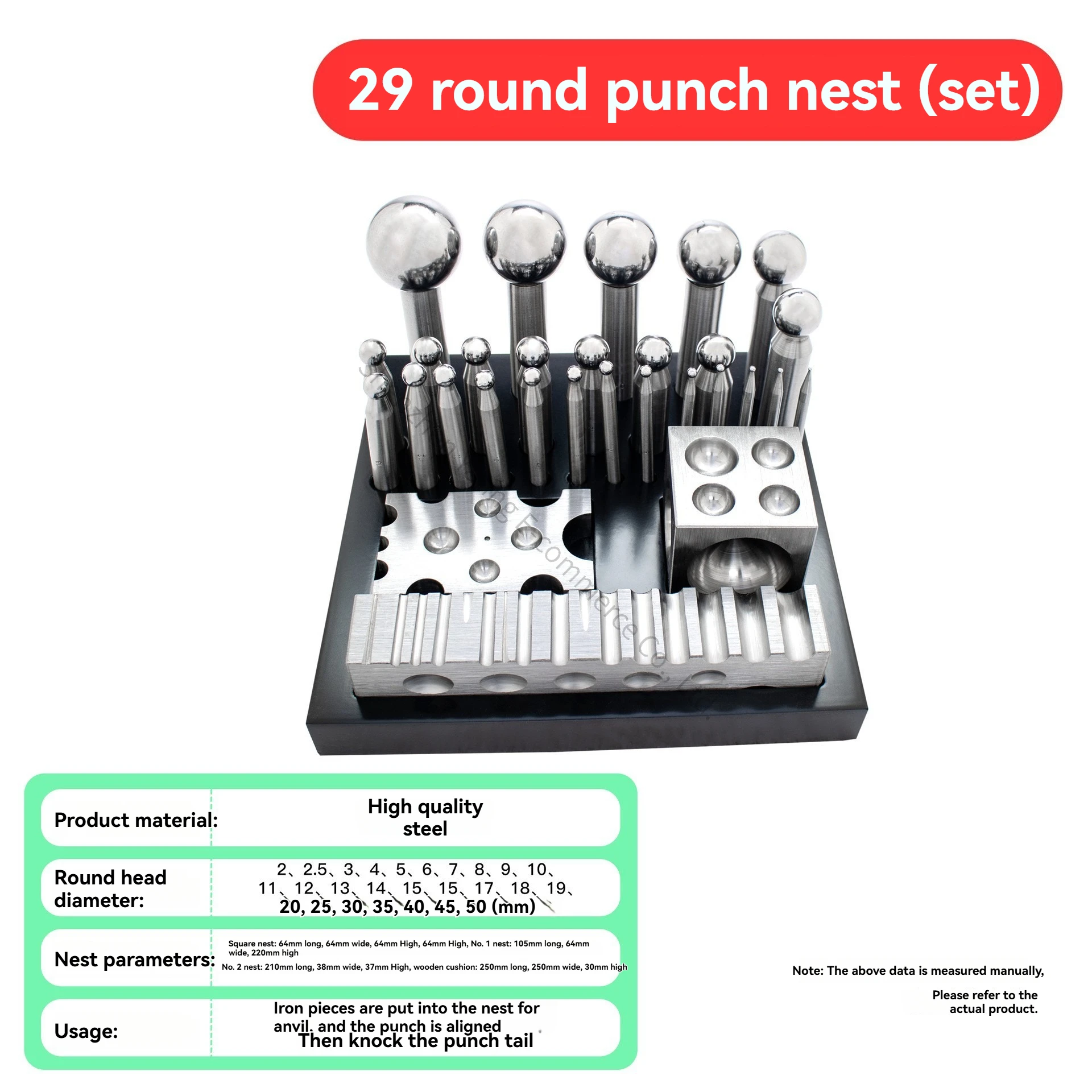 

New Wozuo Set Round Punch Square Wozuo Diamond Bell Jewelry Making Tool Wozuo Puncher