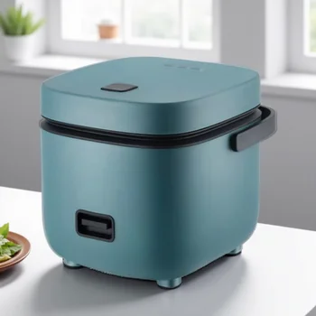 Mini rýžovar, automatický domácí kuchyňský elektrický vařič, ohřívač jídla pro 1-2 osoby, napařovač 1,2 l, malý rýžovar 8 nejlepší prodej mini elektrická pánev - №4