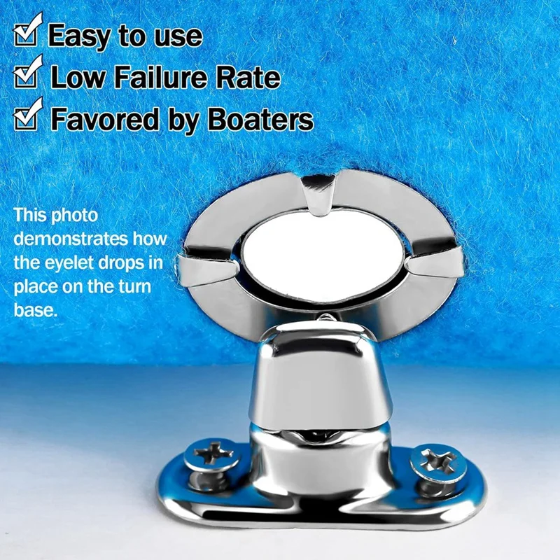 1Pcs Grade Twist Lock Fasteners Turn Button Canvas Marine Fasteners Turn Button Fastener Kit Eyelets Bases Boat Canopy Cover
