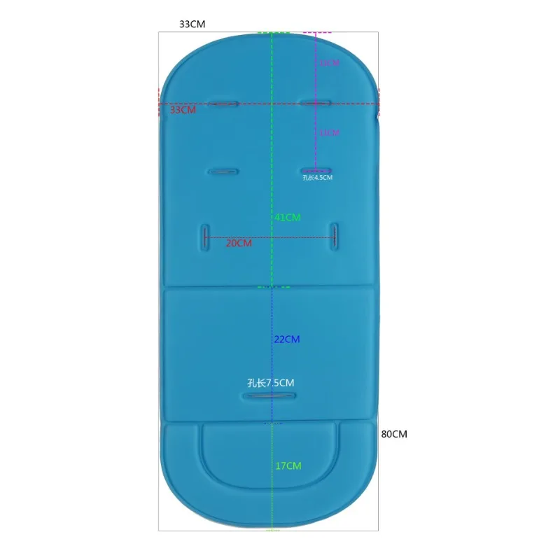 وسادة مقعد عربة الأطفال لينة كرسي يدفع باليدين عربة السيارة كرسي مرتفع مقعد عربة وسائد عربة أطفال فراش وسادة ناعمة #2