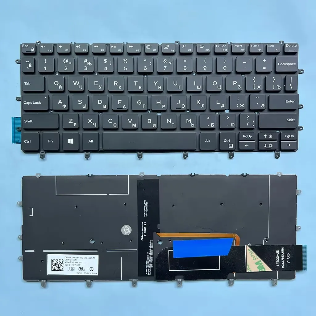 

7347 русская клавиатура США для DELL XPS 13 9370 9380 9305 9317 13-9370 13-9380 9343 9350 9360 7547 ноутбука с подсветкой RU PK1320C2C01