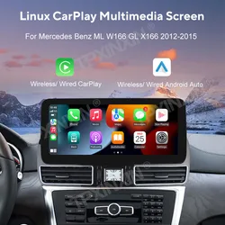 Wireless CarPlay Android Auto HiCar For Mercedes-Benz ML W166 GL X166 2012 2013 2014 2015 Upgrade The Original Car Mirror Link