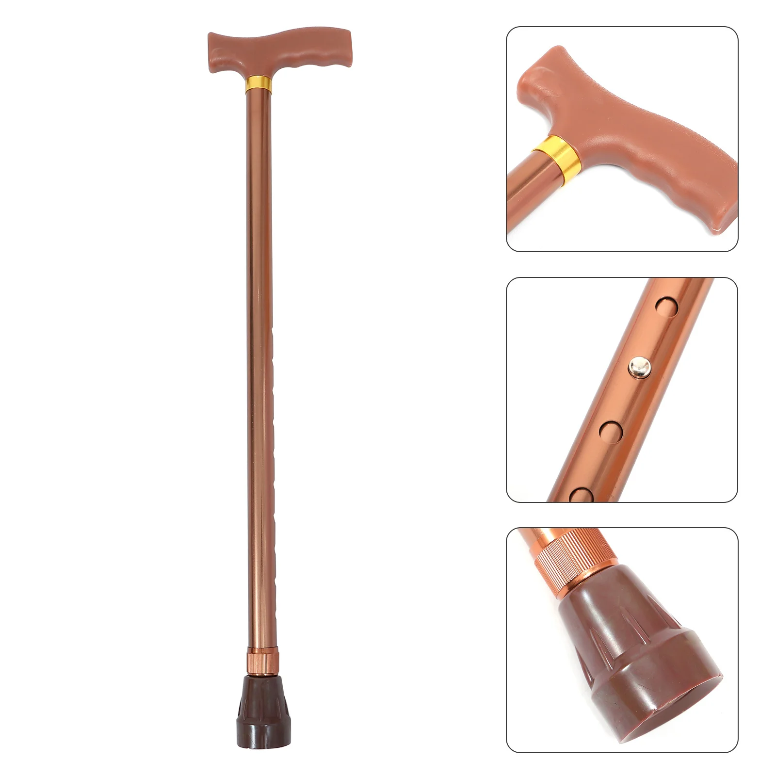 

Костыли из алюминиевого сплава для пожилых людей, трость для трости для женщин, складная Золотая уличная трость