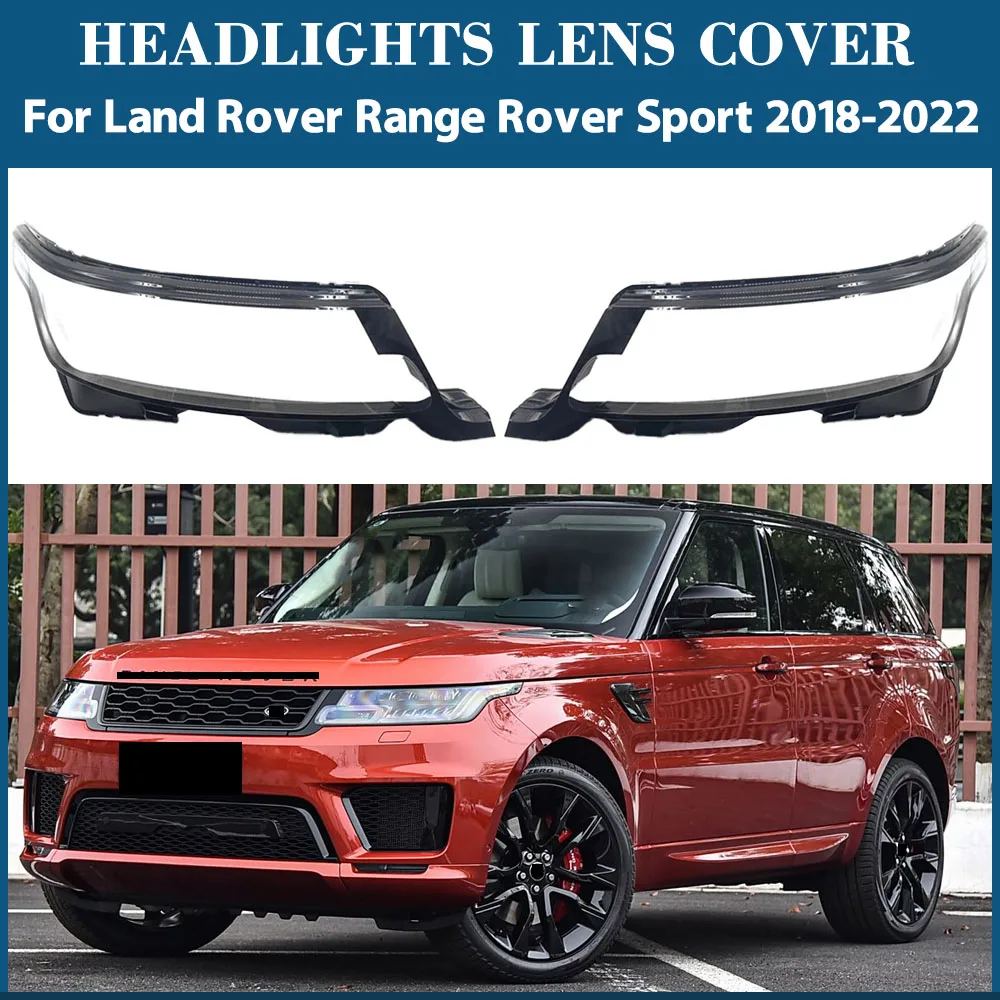 

For Land Rover Range Rover Sport 2018-2022 Headlight Cover Shade Headlamp Shell Transparent Lampshade Lens Replacement Parts