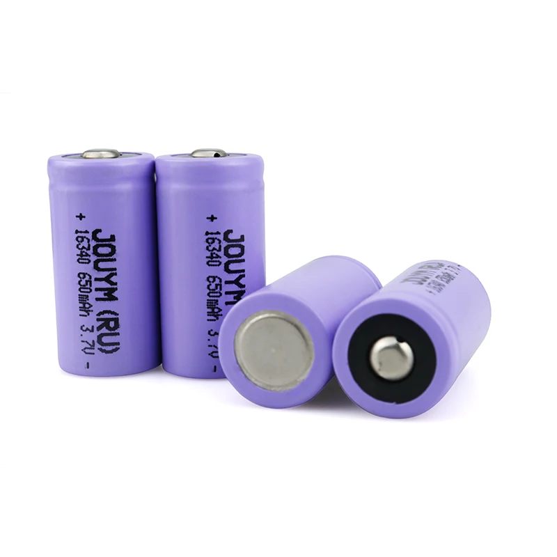 Новый оригинальный литий-ионный аккумулятор 16340 3,7 В 650 мАч для аккумулятора RCR123A