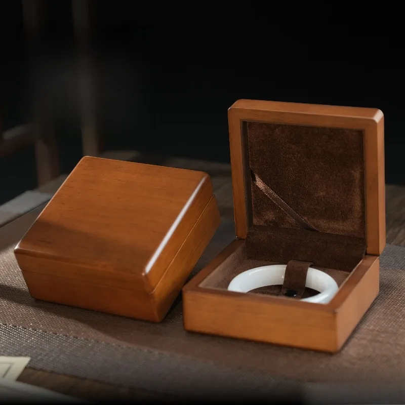 

Retro Necklace Storage Boxes Jeweler Bracelet Display Case Jewellery Gift Packaging Box Wooden Jewelry Trinket Organizer Cases