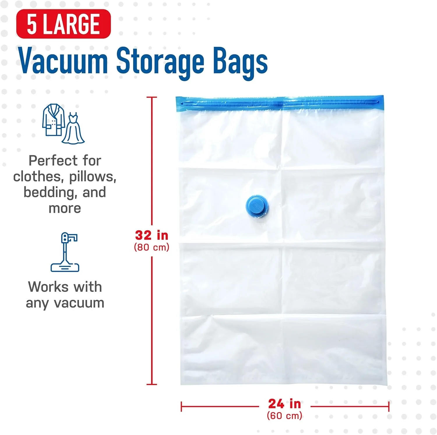 Electric Pump Vacuum Storage Bags, Space Saver