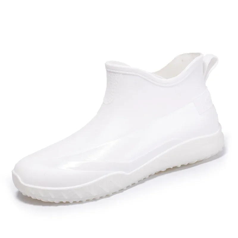 

Мужская модная новая непромокаемая обувь, уличные противоскользящие резиновые сапоги с низкой посадкой, модная легкая мужская обувь, удобная повседневная британская обувь2025