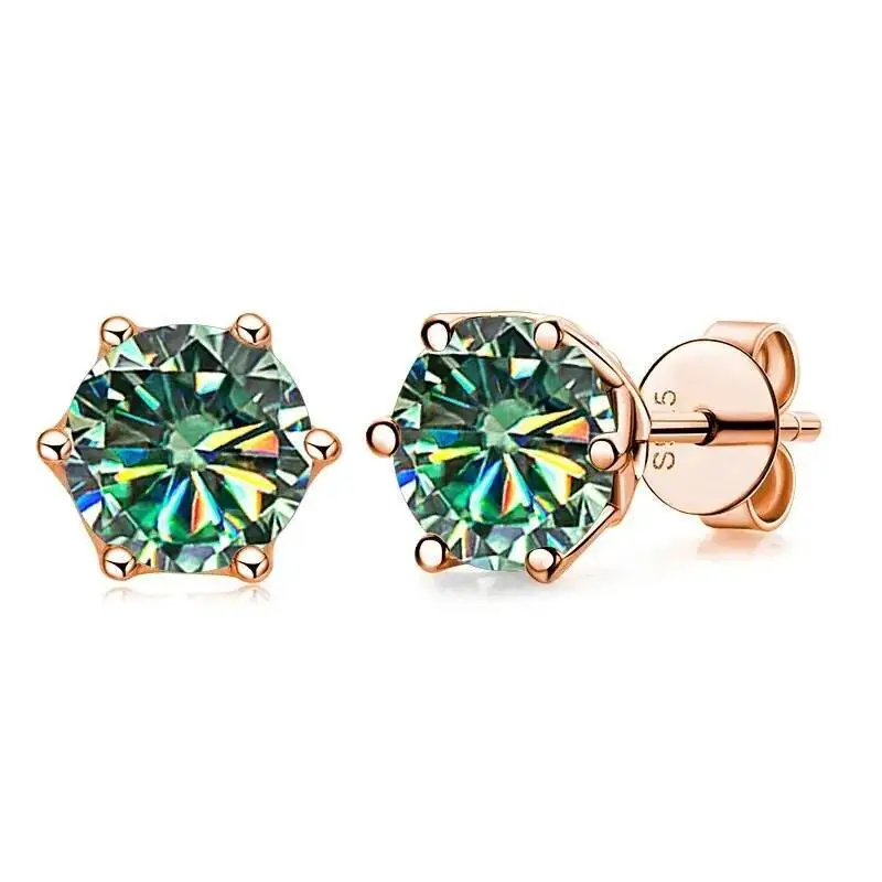 JH 1/2/4CT VVS D-Farbe Moissanit Russischer Schliff 8H8A Labor-Diamant-Ohrstecker für Damen S925 Sterling Silber Feiner Schmuck – Detail 8