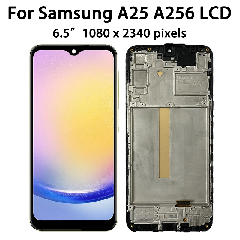 100% Test For Samsung A25 A256B/DS LCD Display Touch Screen Digitizer For Samsung A256B A256E A256U LCD Replacement Repair Parts