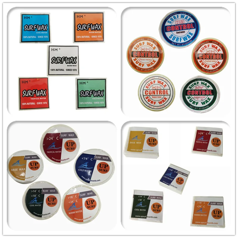 

Surf Board Wax 2 Pieces per Set, Lightweight, 5 Kinds, Water Temperature Waxes, Skimboard, Water Sports, Surfing Accessory