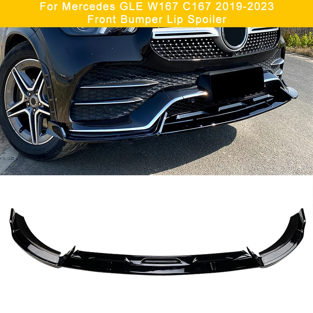 

Для Mercedes GLE W167 C167 2019-2023 AMG стиль передний бампер сплиттер спойлер глянцевый черный ABS комплект кузова идеально подходит