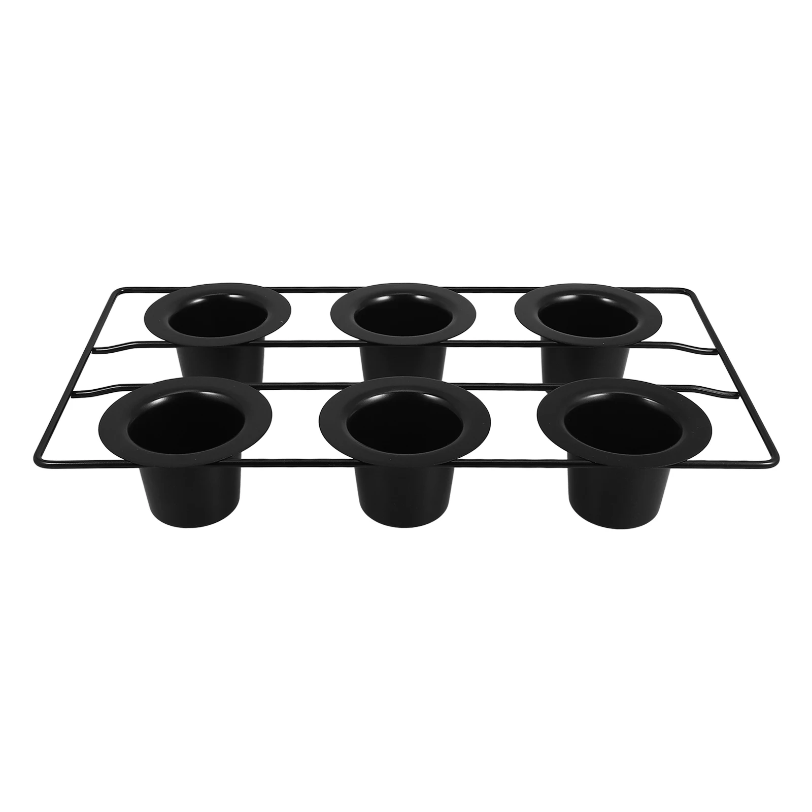 

6 Cups Nonstick Muffin Pan Deep Baking Cups Jumbo Popover Tin Black Carbon Steel Thickened Oven Mold Donut Cake Pop Pan
