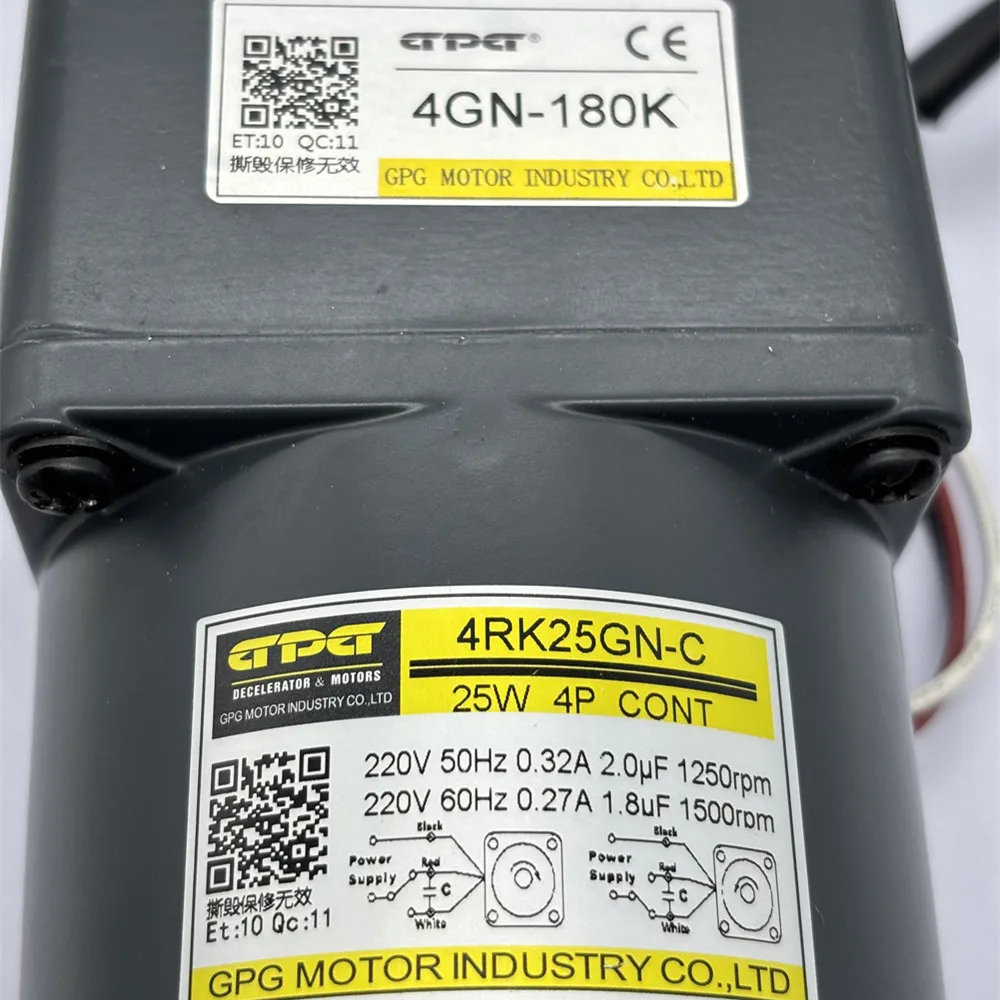 Imagem -05 - Motor Elétrico ca com Cabeçote de Engrenagens Diâmetro Externo de 80 mm 25w 220v 4rk25gn-c 4gn180k