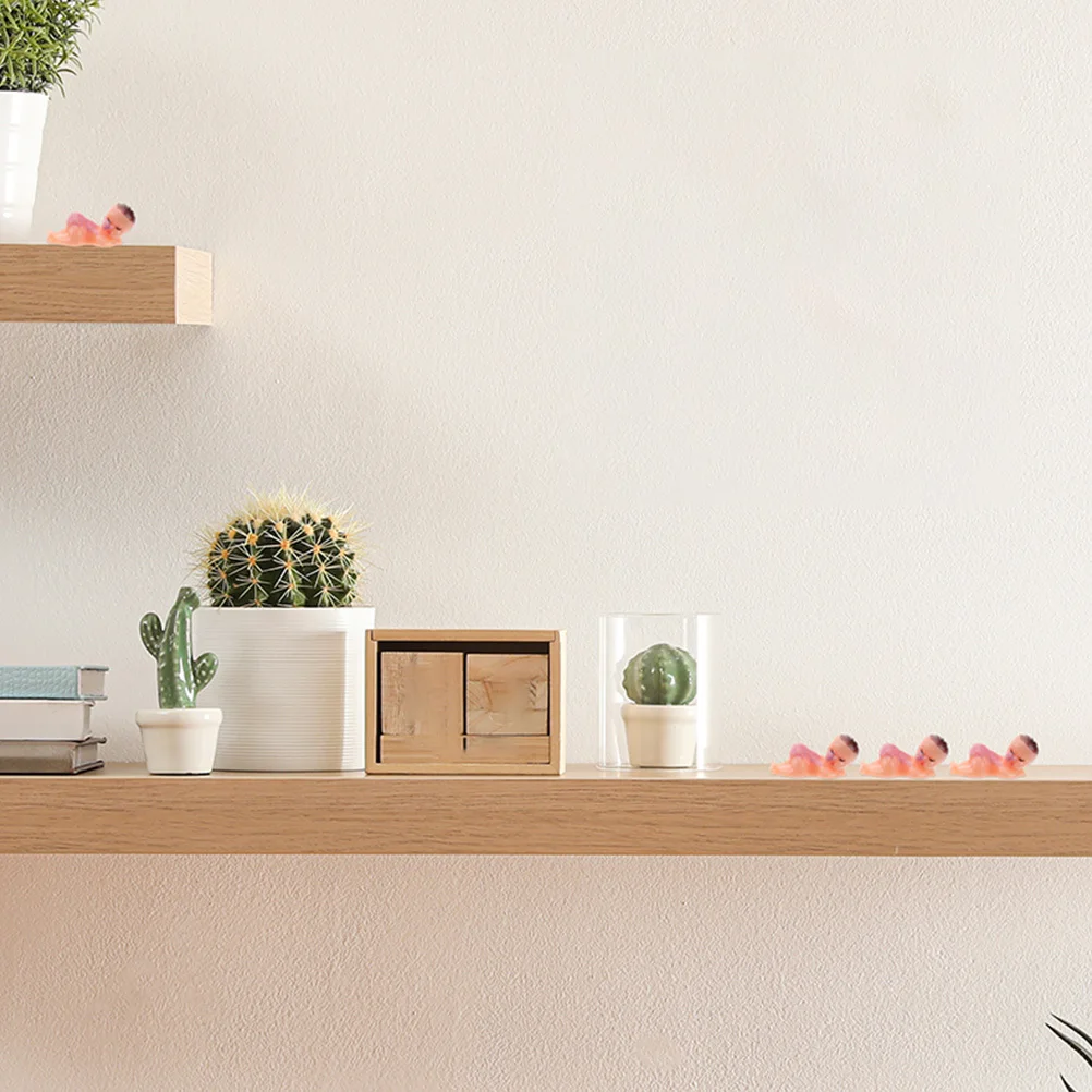 

50Pcs Unique Sleeping Mini Plastic Figures Home Party Accessories Mini Plastic Babies Figurines for Decor