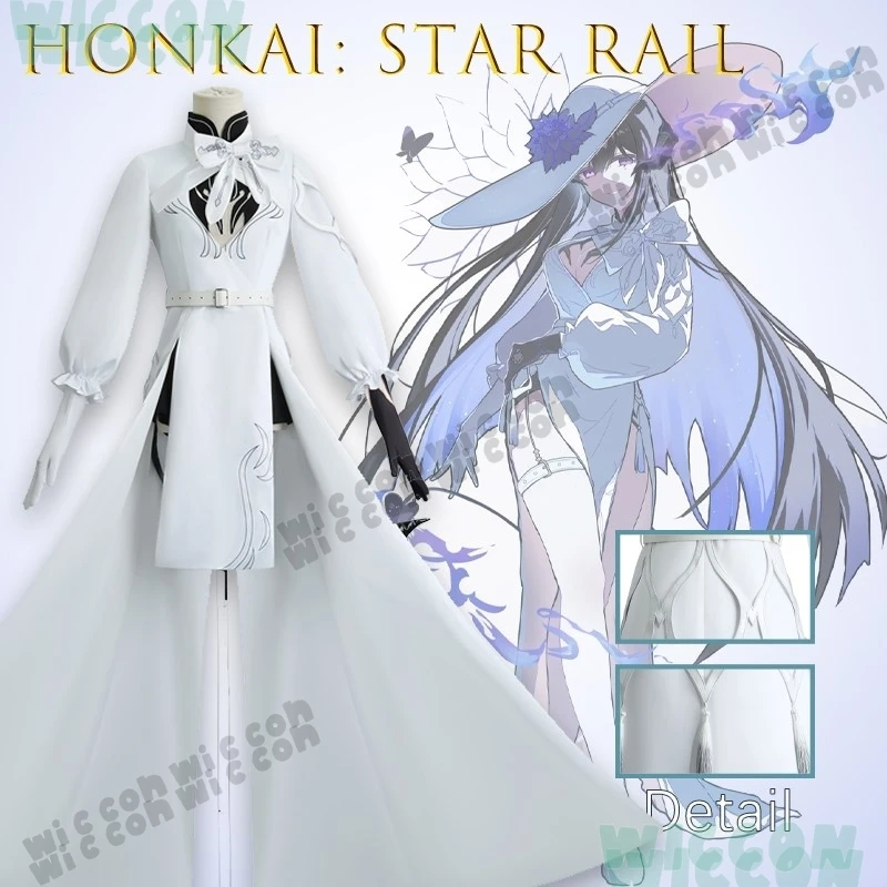 هونكاي ستار رايل أنيمي لعبة دور اللعب مجموعة كاملة كونستانس تأثيري حلي مع الملحقات بيناتا كاف الزي الموحد