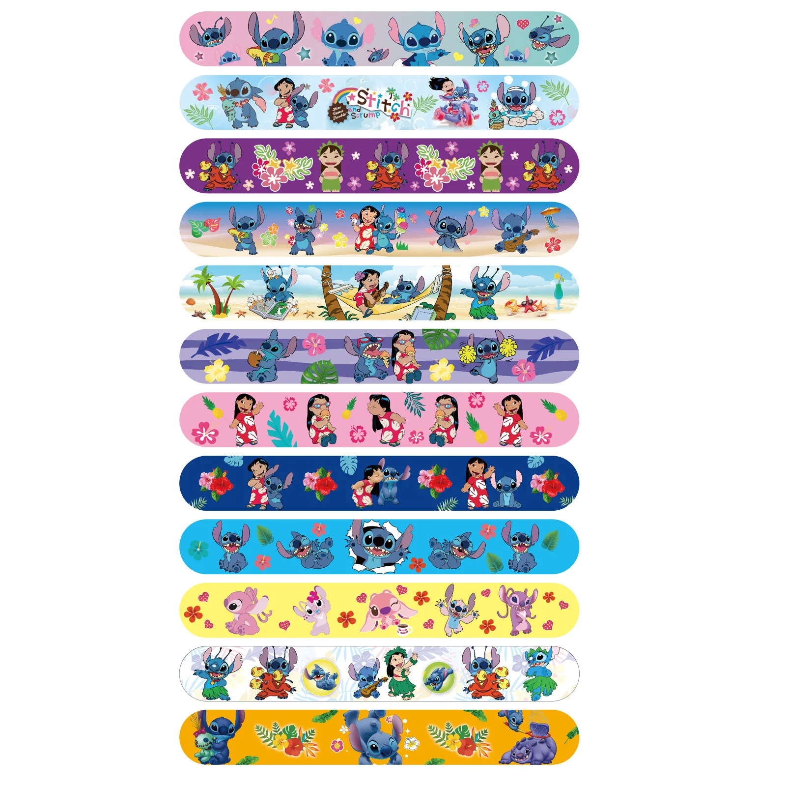 Nuovo Lilo & Stitch Bracciale con fibbia applauso per bambini Anime Cartoon Divertente braccialetto Giocattolo Regalo per feste di compleanno Ragazzo Ragazza Regalo di Halloween