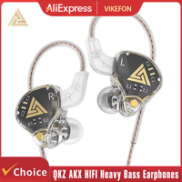 QKZ AKX HIFI Heavy Bass Transparent Earphones IEM Monitor Level 3.5mm In-Ear Music Headphone Dynamic With Mic Wired Headset DMX