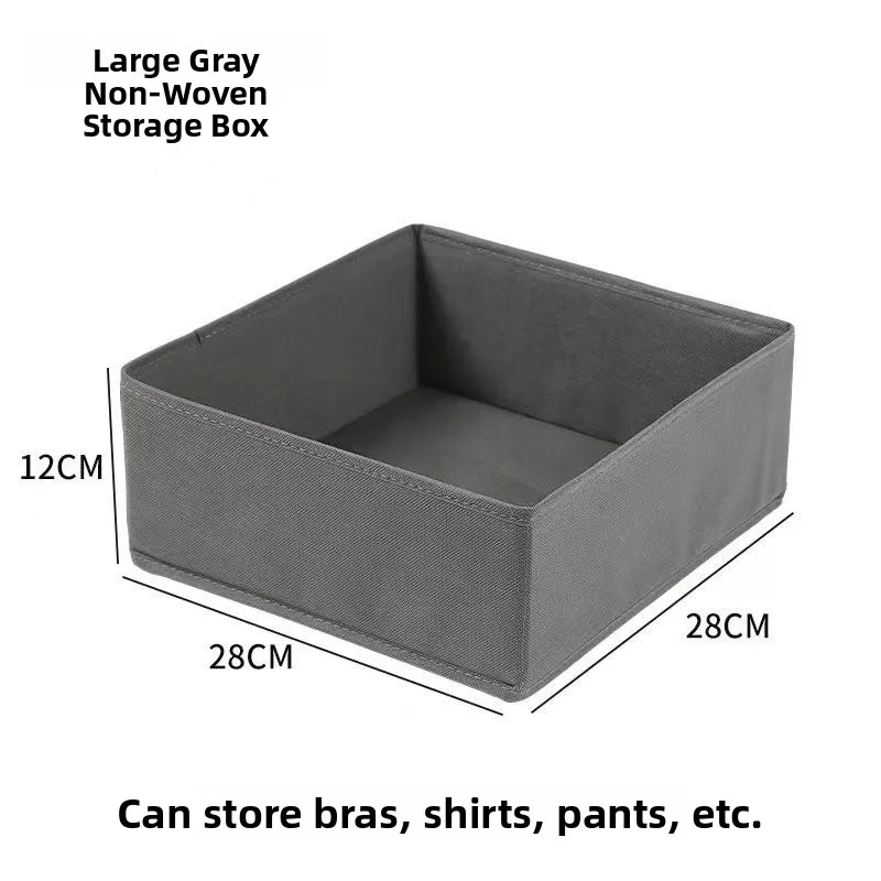 Non-Woven Fabric Storage Box Set of Six Drawer-style Organizer for Underwear Socks Bras Pants Foldable Storage Solution