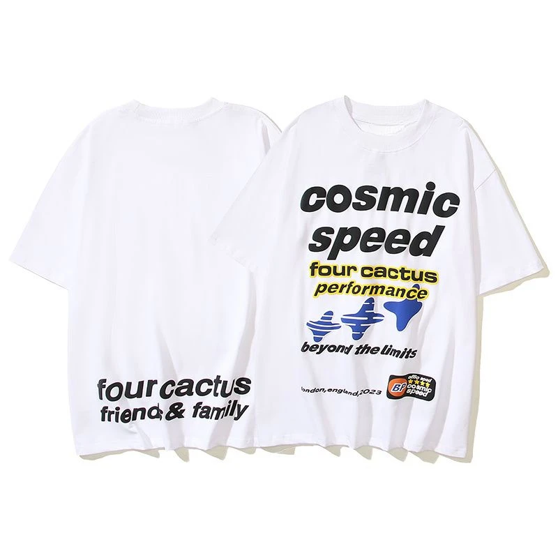 Cosmic Speed Cotton T-shirt Unisex Men Women Summer Short Sleeve Fashion Top Casual Vintage Daily Fashion Brand Vintage Tee