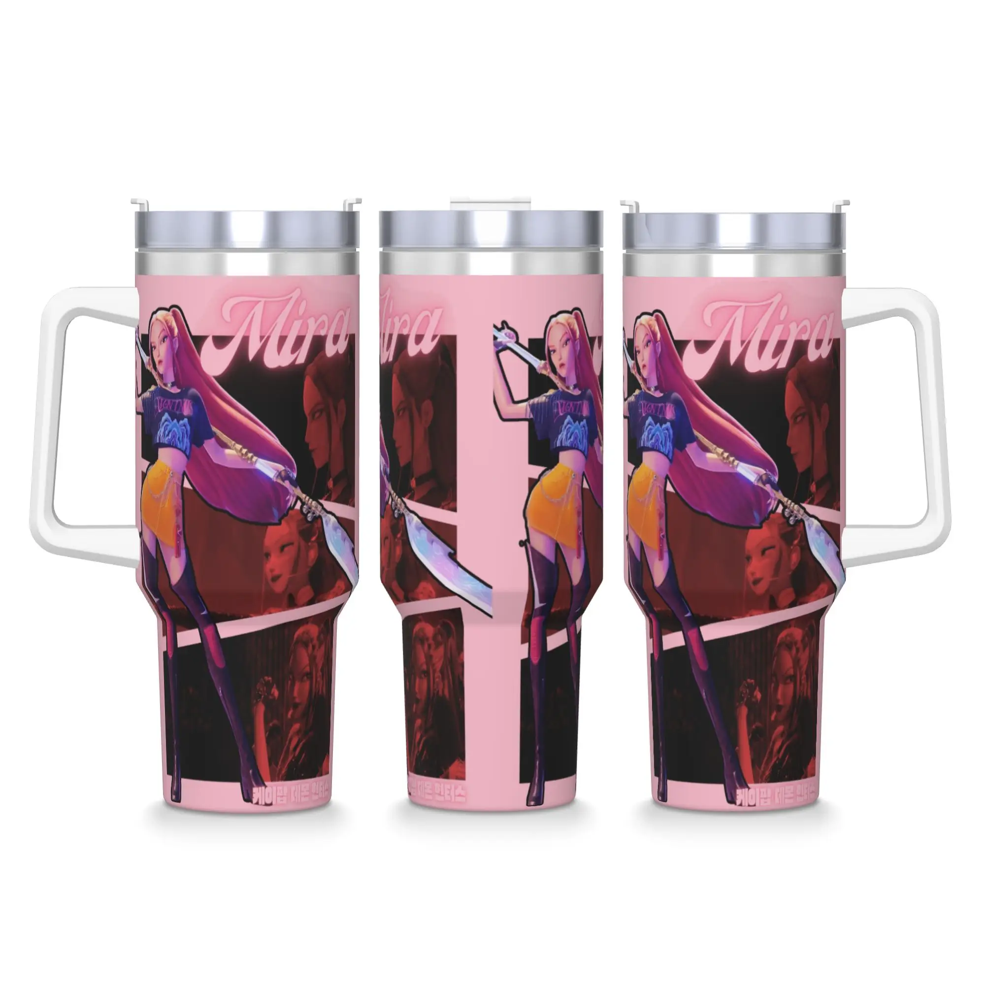 

MIRA HUNTRX K-POP DEMON HUNTERS Stainless Steel Tumbler Mugs Cup Thermal Cups Portable Hot Drinks Milk Tea Water Bottle