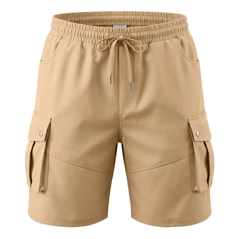Summer Durable Woven Cargo Shorts, Men Wrinkle Resistant Multi Pocket Five Inch Sturdy Work Casual Pants