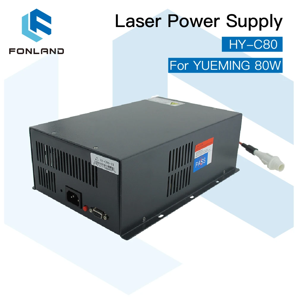 FONLAND HY-C80 CO2 Laser Power Supply 80W for YUEMING Engraving / Cutting Machine Fast Shipping