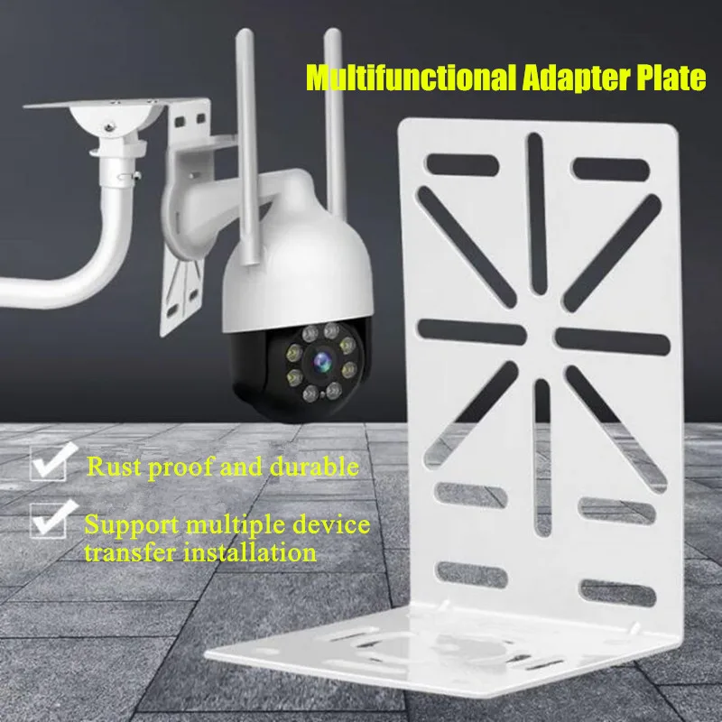 Wall Corner Mount Bracket Multifungsi Adapter Plate Monitoring Ball Machine Support untuk Multipel Device Transfer Install