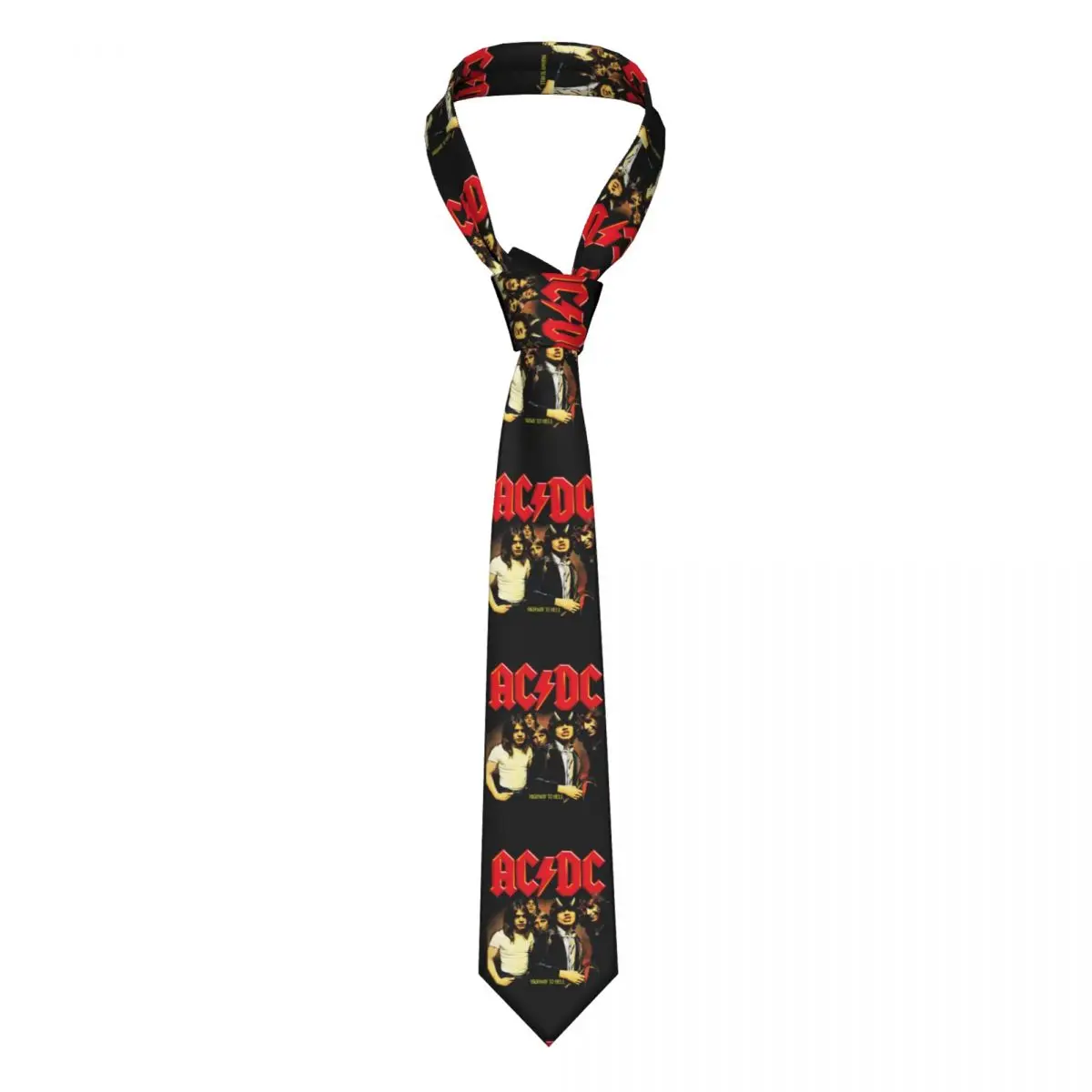 

Classic Vintage Rock AC DC Ties for Office Customized Men Heavy Metal Music Band Neckties